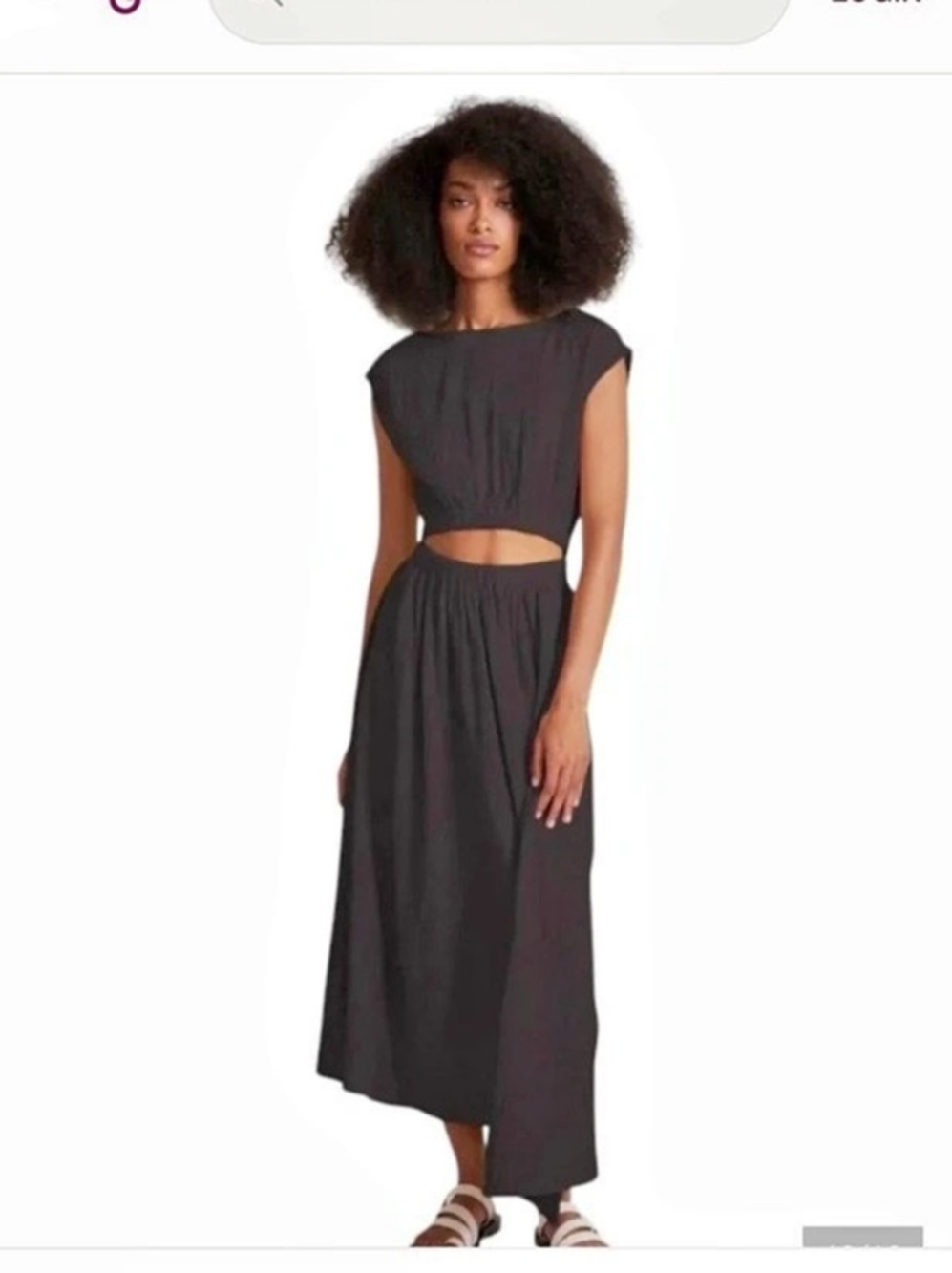 A Piece Apart Black Organic Cotton Maxi Dress Size XL Like New